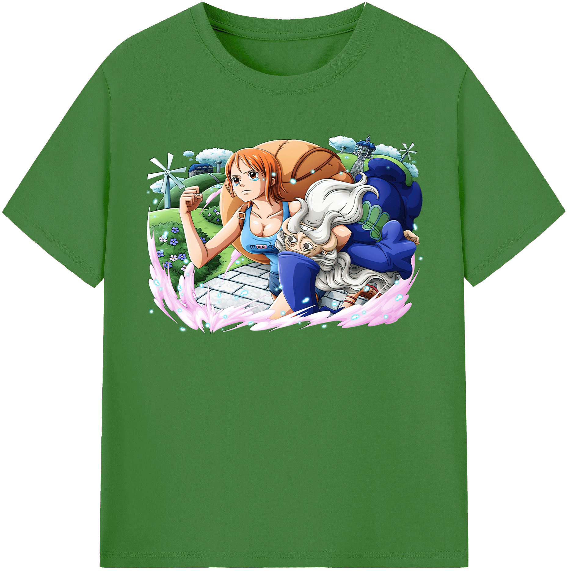 （画像用） ワンピース ナミ ONE PIECE Nami レディースカジュアルプリントTシャツ（綿100％）